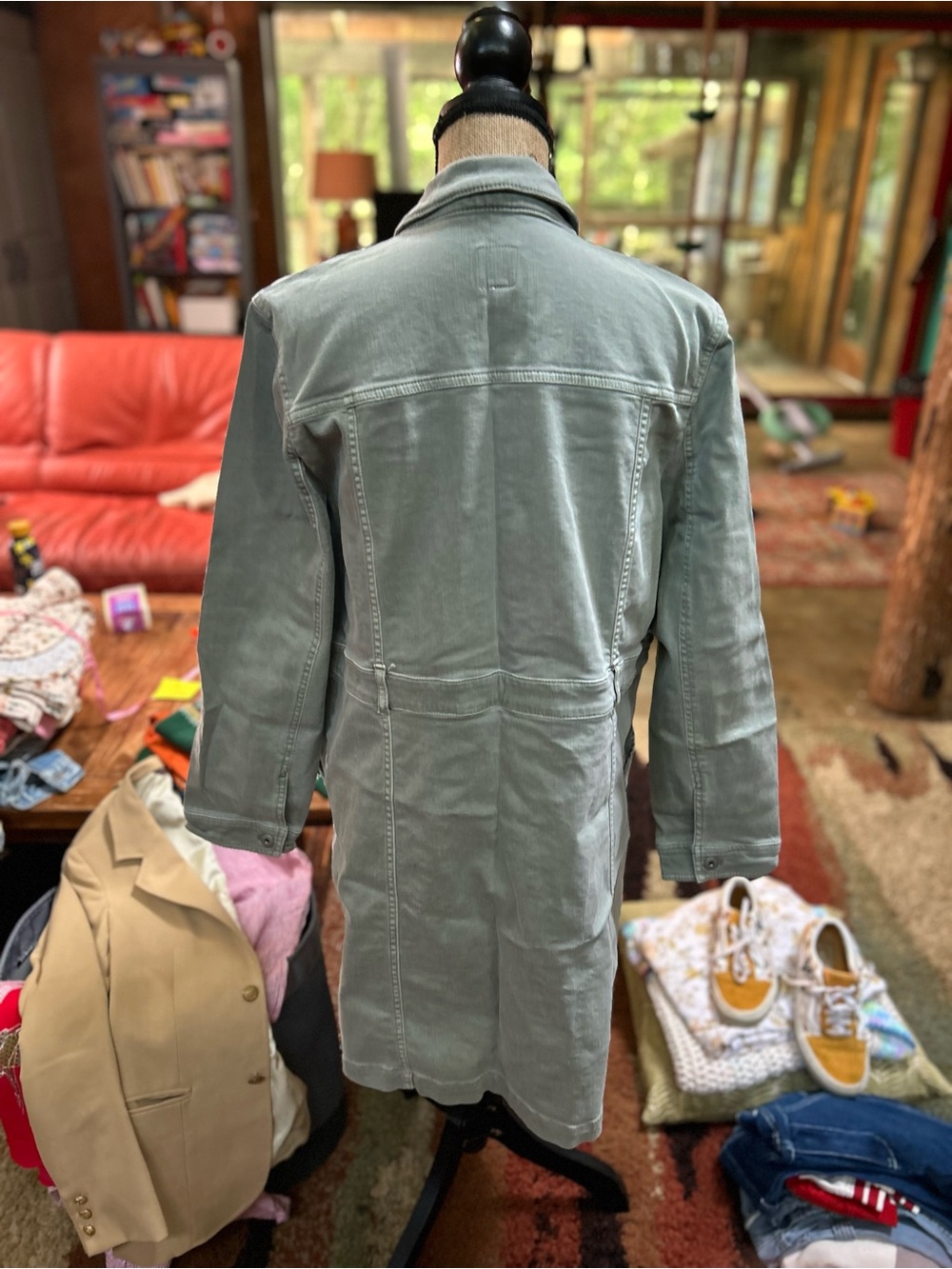J. Jill Light Sage Green Utility Jacket - Picture 3 of 4